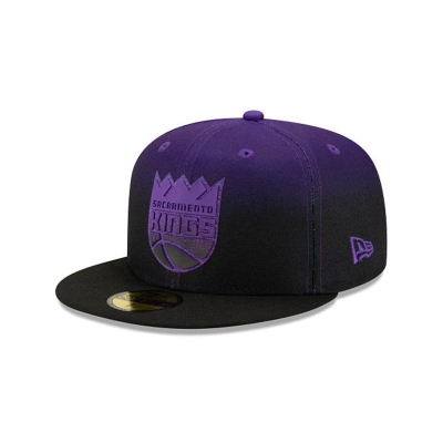 Grey Sacramento Kings Hat - New Era NBA Back Half 59FIFTY Fitted Caps USA4691805